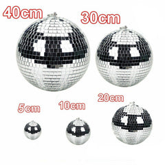 10 20 30 40cm Mirror Ball with Battery Operated Spin Rotating Motor Disco Stage