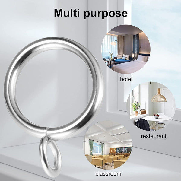 Up 100X Curtain Rings Hooks Window Multipurpose Metal Plastic Clips Ring Hanging