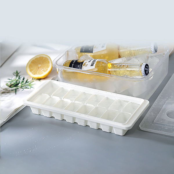 4X 16Grids Ice Cube Mould Easy Release White Ice Cube Tray Whiskey Home & Bar AU