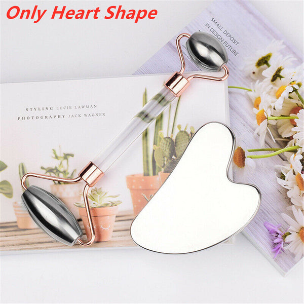 Stainless Steel Gua Sha Massage Tool Facial Scraper Eye Roller Shaping Massager