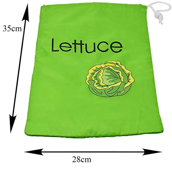 up to 3x Lettuce Storage Bag Reusable Insulated Bag Freshness Protection Package