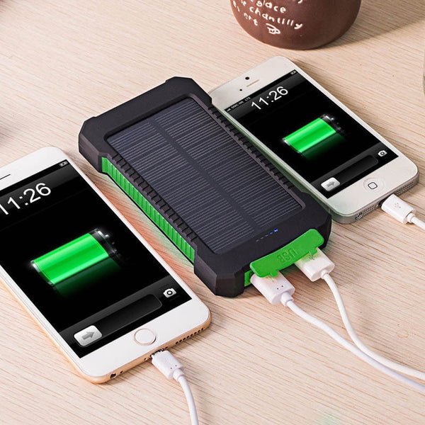 50000mAh Portable Solar Panel Dual USB External Battery Power Bank Pack Charger