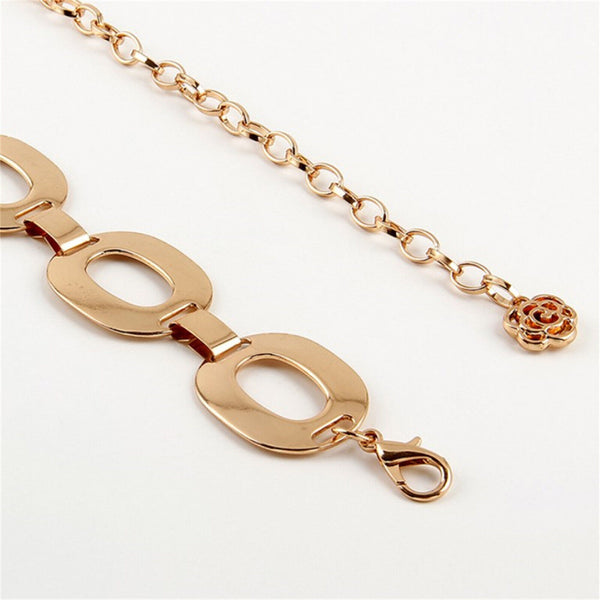 2X Women Metal Chain Retro Belt High Waist Hip Charms Waistband Body Chain adorn