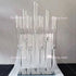 7 Heads 90cm Clear recetangle Cyrstal Glass Mirror Candelabra Candlestick Stand