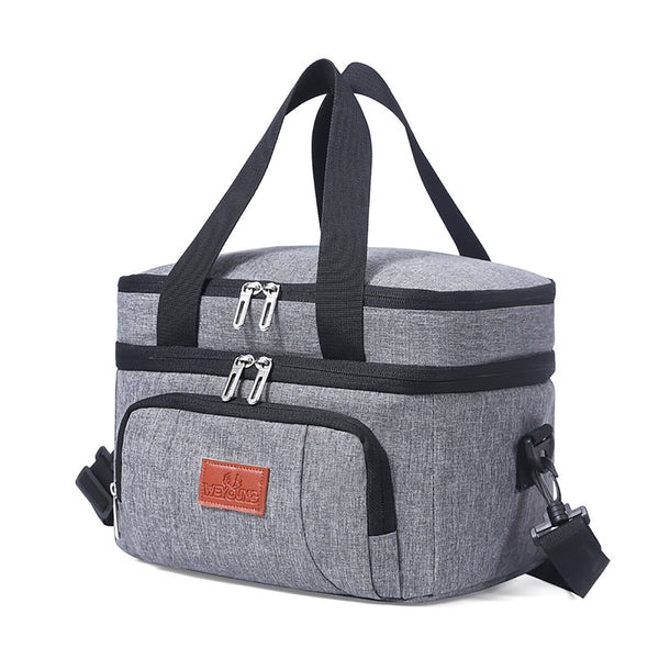 Outdoor Portable Lunch Bag Thermal Insulated Food Container Cooler Bag26x19x21CM