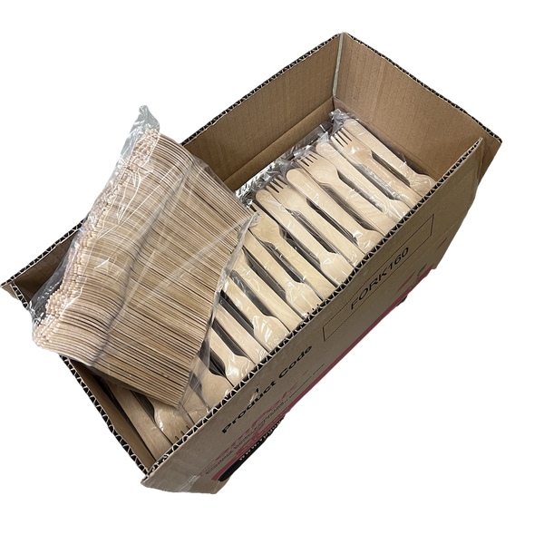 100-2000x Recycle Disposable Wooden Forks Eco friendly Compostable Wedding Party