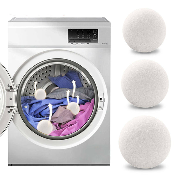 6-12Pcs Reusable Softener Natural Sheep Organic Fabric Wool Dryer Balls Laundry