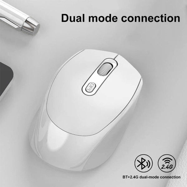 Dual Mode Wireless Bluetooth Mouse Rechargeable Silent for Laptop PC au