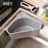 Grey Triangle Sink Kitchen Storage Drain Basket Rack Shelf Holder Strainer Organizer - Lets Party