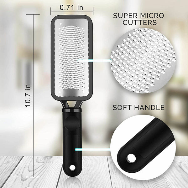 White Stainless Steel Foot File Scraper Grater Pedicure Rasp Callus Remover Tool - Lets Party