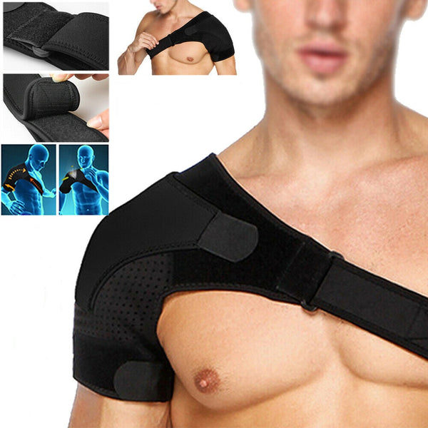 Pain Relief Shoulder Brace Rotator Cuff Support Therapy Belt Sleeve Men Unisex - Lets Party