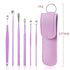 6Pcs Purple Ear Wax Remover Cleaner Spiral Safe Soft Tip Wax Curette Removal Tool - Lets Party