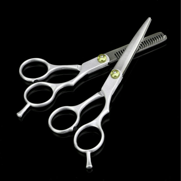 2 pcs 6'' Barber Shears Hair Cutting Thinning Scissors Professional Salon Set - Lets Party