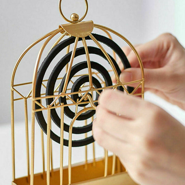 Mosquito Coil Holder Outdoor Birdcage Decor Burner Repellant Garden Mozzie Home - Lets Party