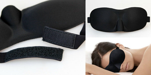 Travel Sleep Eye Mask Soft Memory Foam Padded Shade Cover Sleeping Blindfold - Lets Party