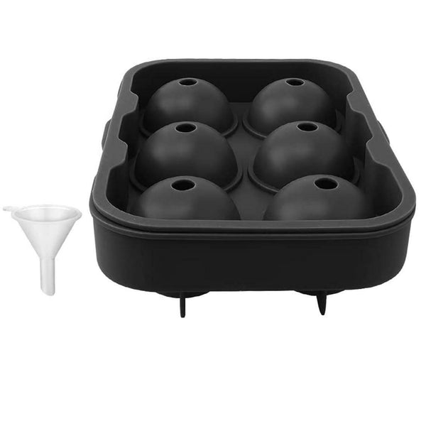 Black Silicone Ice Cube Trays Combo Round Ice Ball Spheres Ice Cube Tray Mold Mould - Lets Party