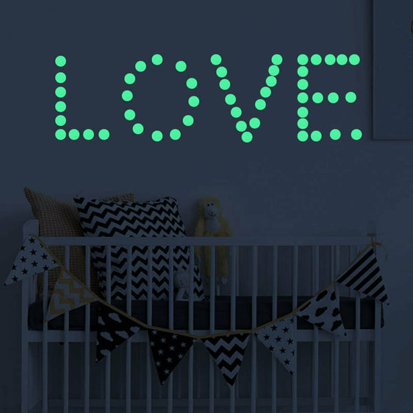 814pcs Dot Luminous Star Wall Stickers Home Room Decor Glow In The Dark - Lets Party