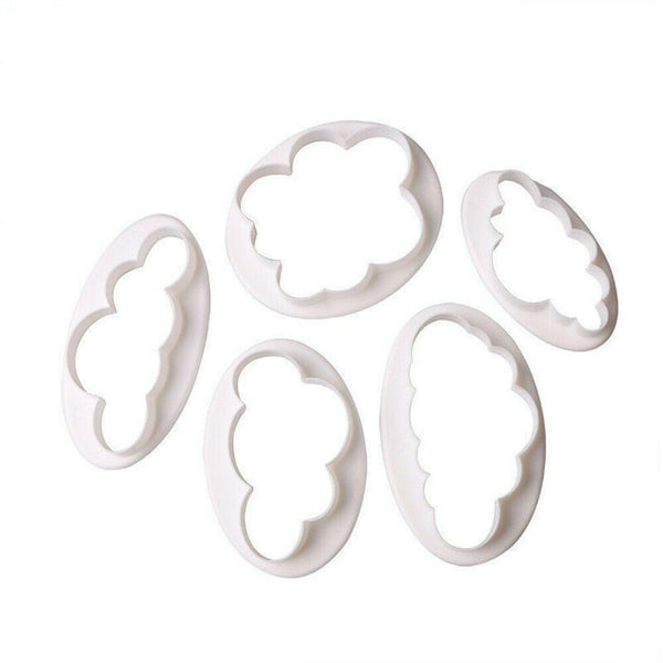 5 Pcs Clouds Cookie Cutters Baking Decorating Mold Fondant Biscuit Cutters Tool - Lets Party