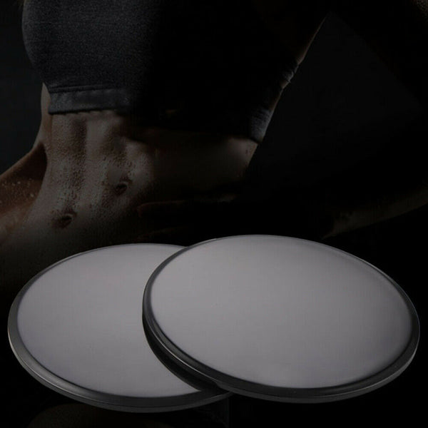 2x Gliding Sliding Discs Core Sliders Gym Yoga Fitness Exercise Workout Training - Lets Party