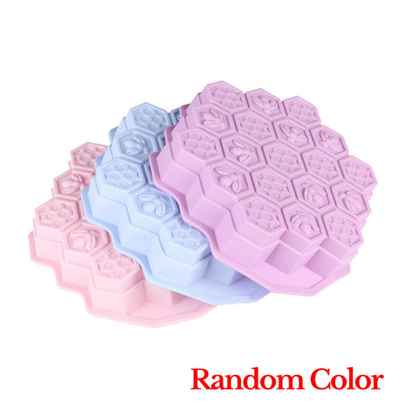 Silicone Bee Honeycomb Cake Mould Chocolate Soap Candle Bakeware Mold - Lets Party