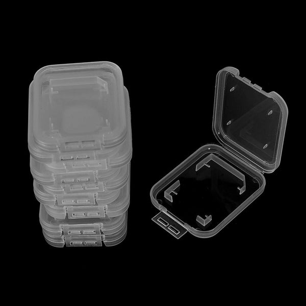 For SD SDHC Memory Card Holder Transparent Storage Case Plastic Box New