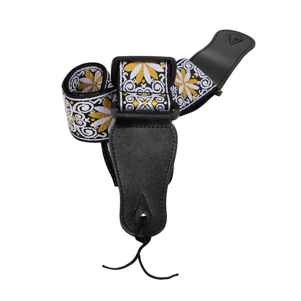 Adjustable Guitar Strap Embroidery Thickening Electric Acoustic Guitar Bass Belt