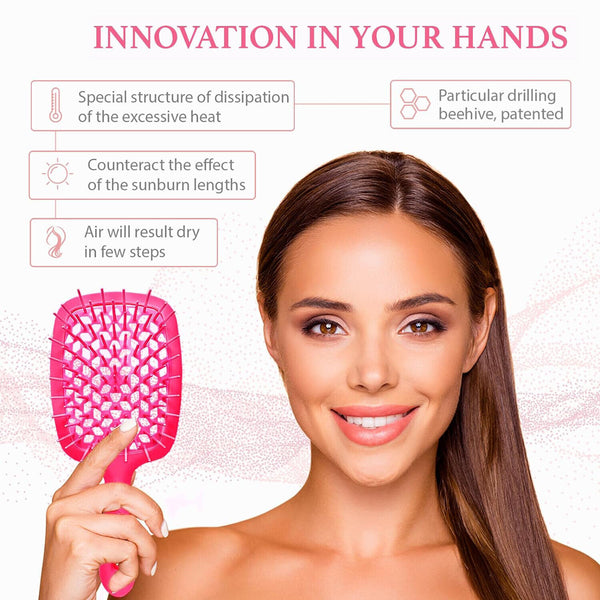 Detangling Hair Brush Remove Tangle Detangle Massage Hollow Comb For All Hair