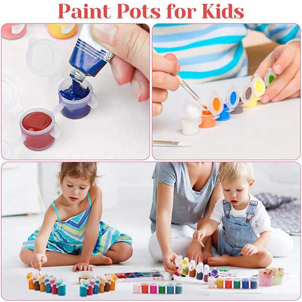 240PCS Empty Paint Pot Strips Plastic Mini Watercolor Draw Pigment Box