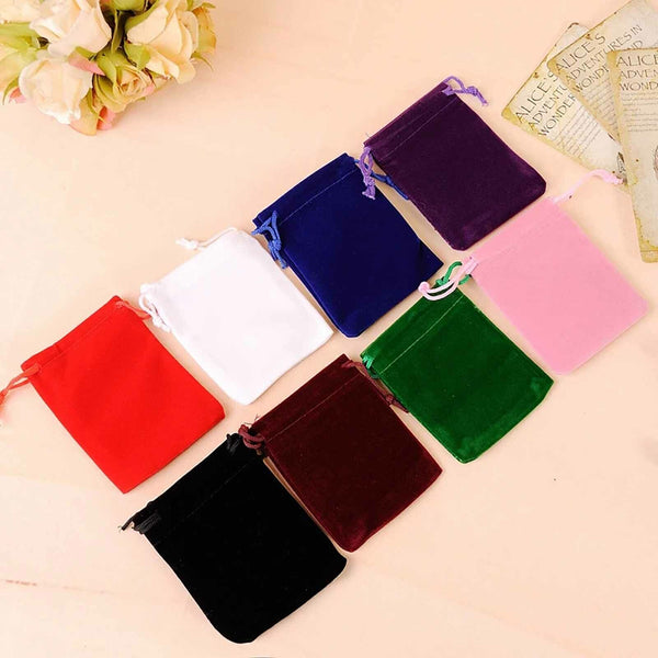 UP 100X Velvet Pouch Drawstring Bags Wedding Favour Gift Party Jewellery Packing