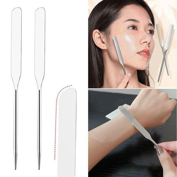 Stainless Steel Makeup Spatula Toner Mixing Stick Foundation Cream Mixing Tool