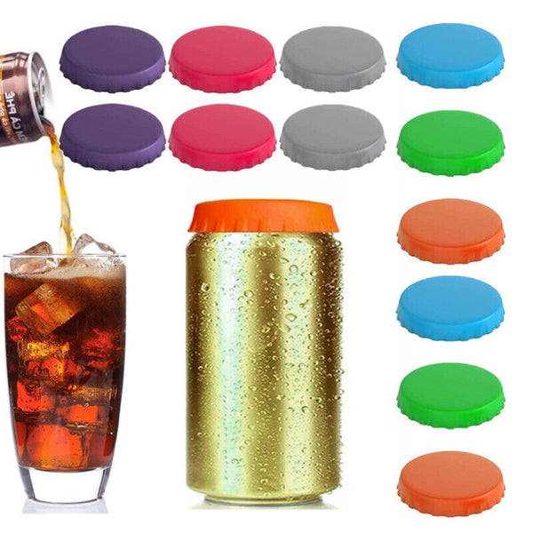 6PCS Silicone Soda Can Saver Lid Soda Can Covers for Beer Can Drink Covers AU