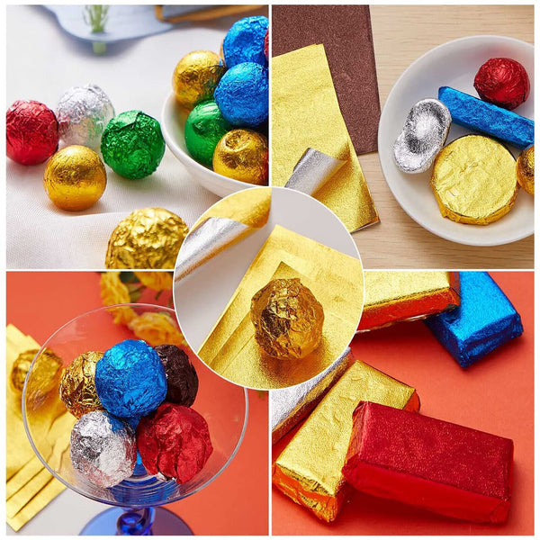 600X Square Candy Chocolate Lolly Aluminum Foil Paper Gift Wrappers Colorful AU