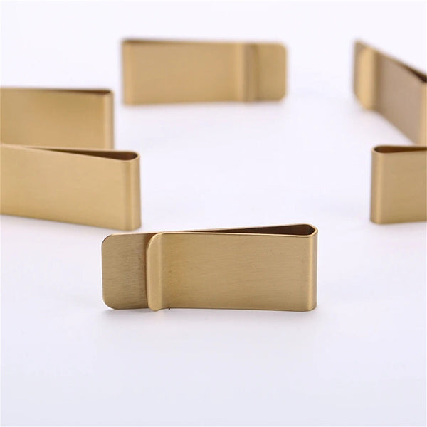 10Pcs Money Cash Clip Note Card Holder Stainless Steel Mens Wallet Ladies ID Bag