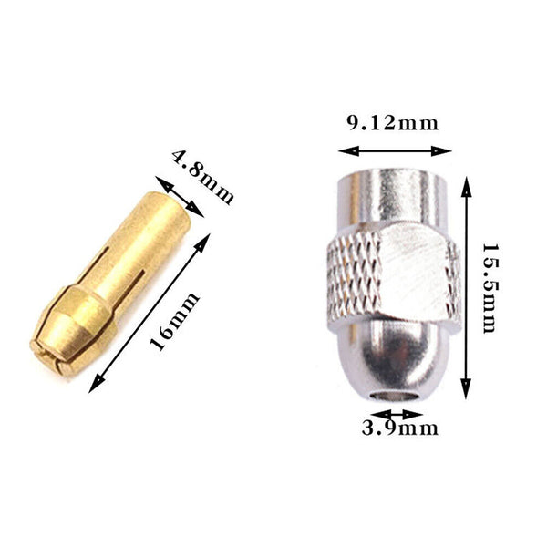 11PCS Brass Drill Chucks Collet Bits 0.5-3.2mm for Dremel Rotary Tool AU