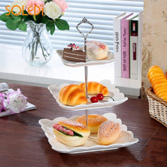 New 3 Tier Acrylic White Square Cupcake Cake Stand Birthday Wedding Party AU