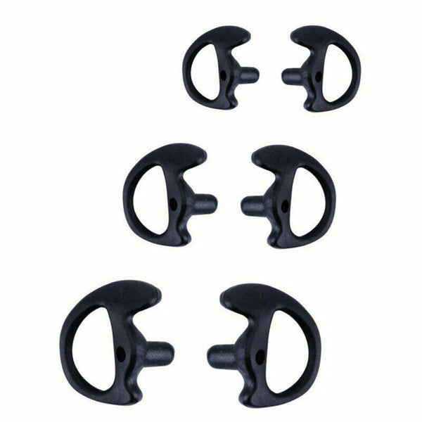 3 Pair Two Ways Radio Ear Mold Earpiece Insert Acoustic Tube Replacement Earbud