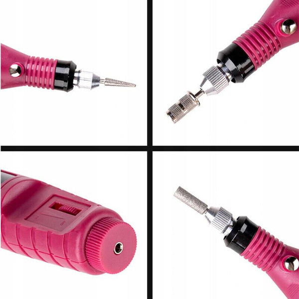 Electric Nail Drill File Tools Nail Machine Acrylic Art Manicure Pen Shaper Kit