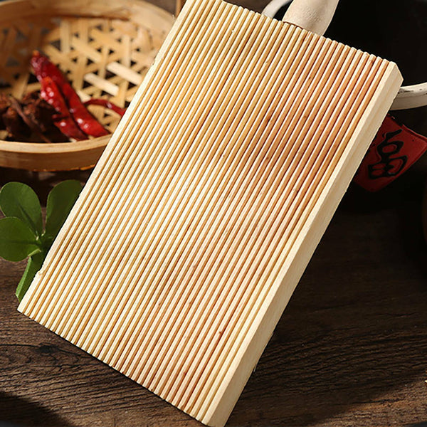 Gnocchi Board Pasta Maker Tray Home Made Rubberwood Italian Potato Dumpling Tool