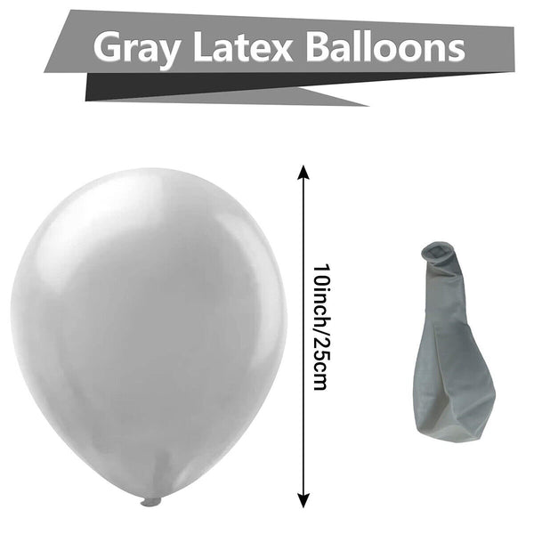 20x Latex Balloons 10inch/25cm Grey Pearl Retro Balloon Party Wedding Birthday