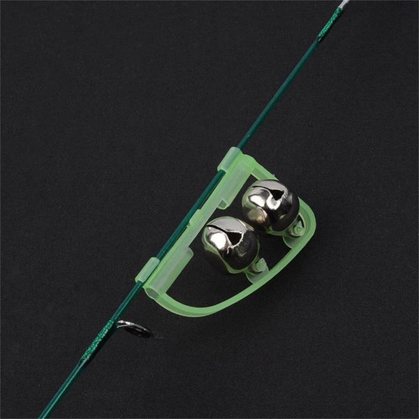 40PCS Fluorescent Fishing Rod Pole Tip Glow Clip Twin Bell Alarm Alert Ring AUS