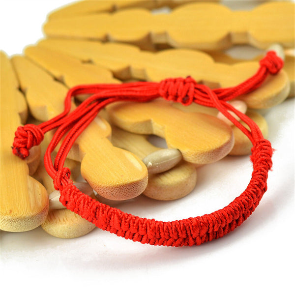 10 Handmade Lucky Red String Tibetan Woven Braided Protection Bracelet Adjustabl - Lets Party