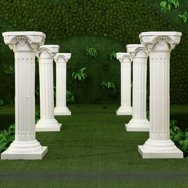 2X 88CM Roman Pillar Column Stand WITH+2X Swan Column Wedding Props Venue Decor