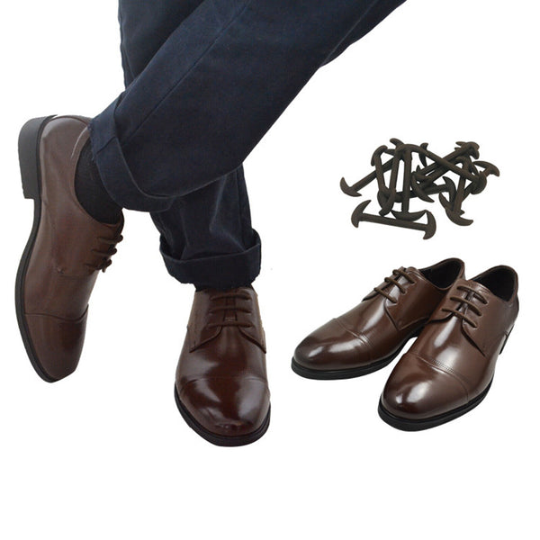 24PCS Dress Shoes No Tie Elastic Shoelace Shoe Lace Lazy Laces Silicone Shoelace
