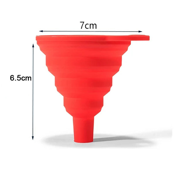 2/4PCS Mini Silicone Collapsible Foldable Funnel Hopper Gel Kitchen Liquid Tool
