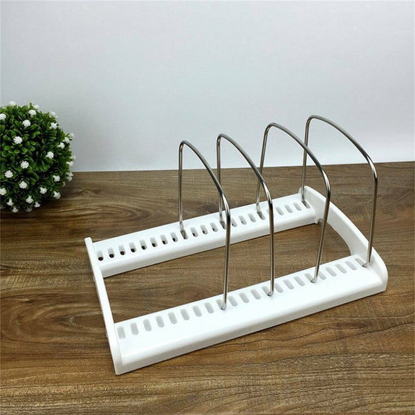 Adjustable Kitchen Bakeware Organiser Rack Baking Tray Cutting Board Lid Storage