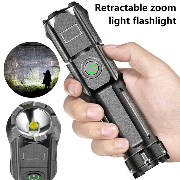 Waterproof USB Rechargeable 990000LM CREE LED Tactical Flashlight Torch Zoomable