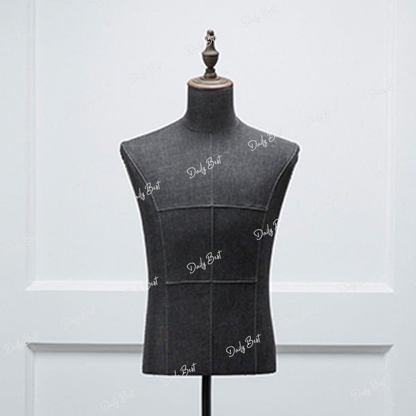Male Mannequin Half Model Man Suit Adjustable Bracket Window Display Rack Stand