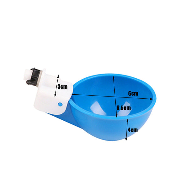 5PCS Automatic Chicken Water Cup Waterer Poultry Drinker Feeder Drinking Bowl AU