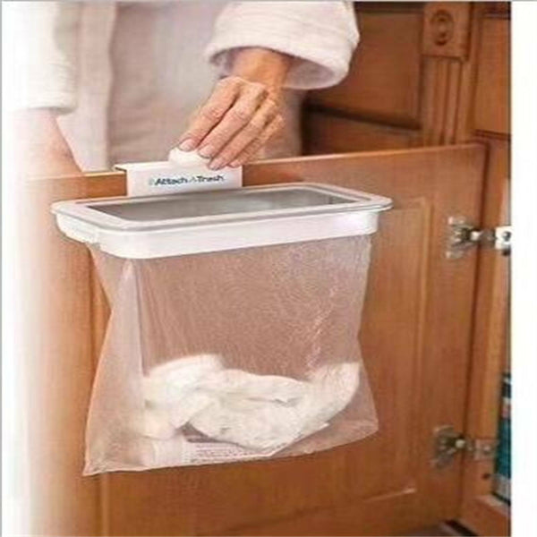 Hanging trash Garbage Waste Bag Holder Cupboard Bracket Racks Rubbish Bag Tools