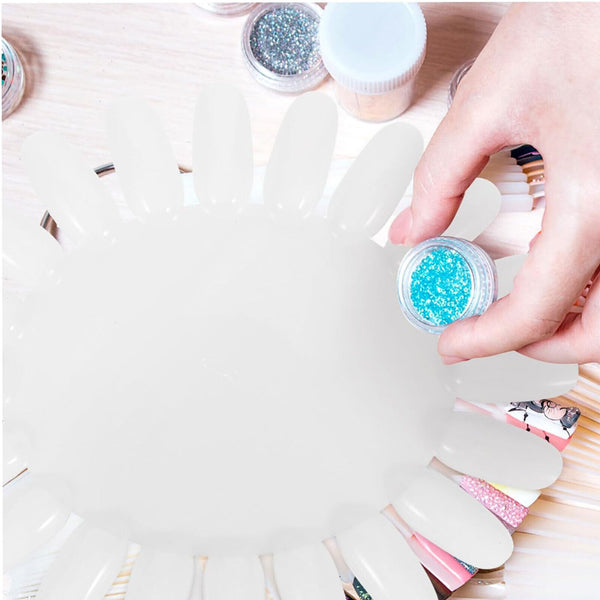 Nail Polish Color Display Wheels Chart Natural White Tips Swatch UV Gel AU